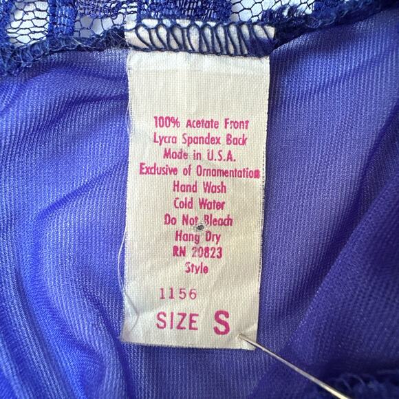 Vintage Satin Lace Wired U-Gore Bustier, Size S, Royal Blue - Picture 12 of 12